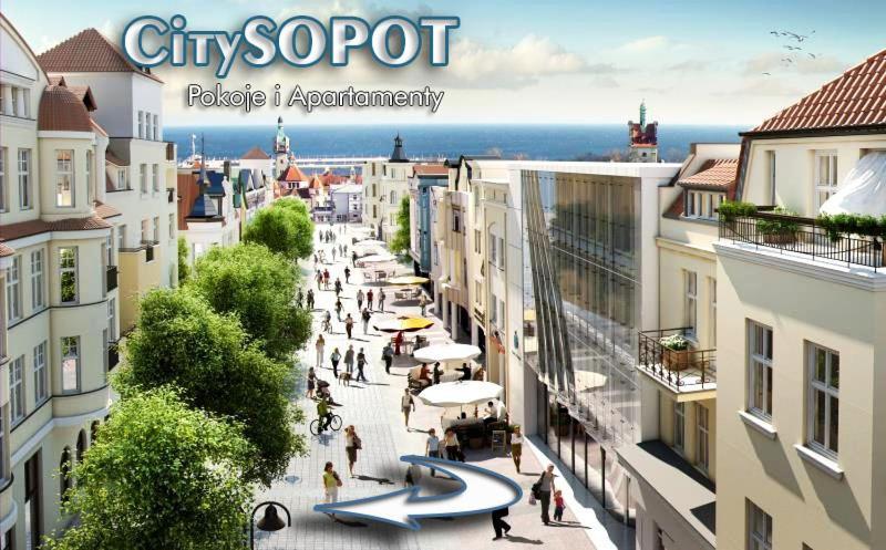 City Sopot Pokoje I Apartamenty Na Deptaku Bagian luar foto